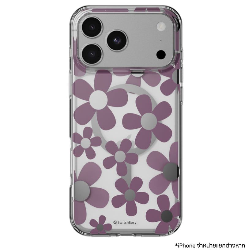 SwitchEasy Fleur M 3D Pattern Case Purple for iPhone 17 Pro Max