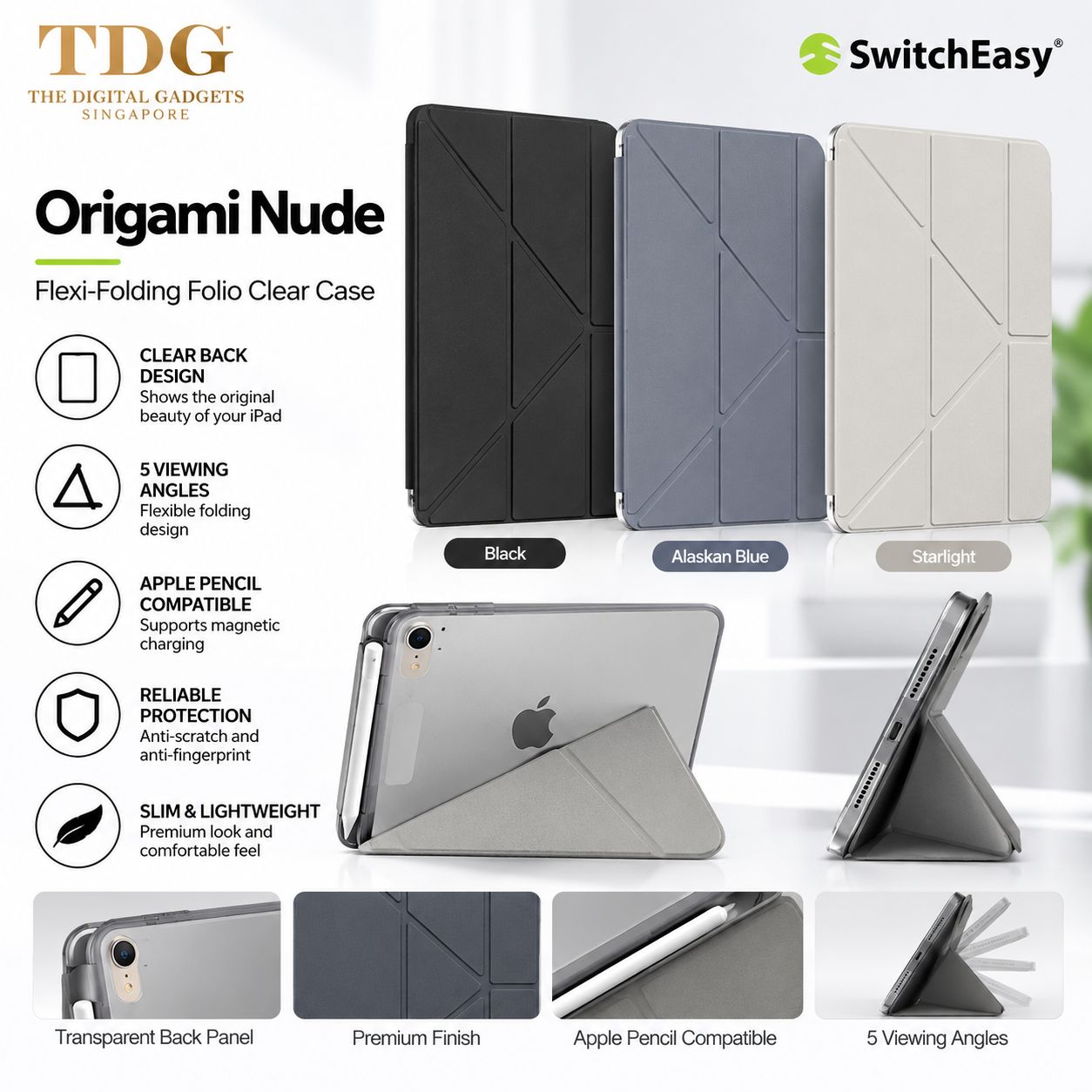 SwitchEasy iPad mini A17 Pro/6 Origami Nude Case