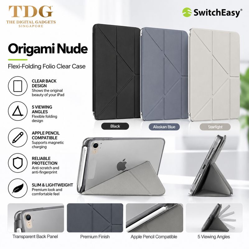 SwitchEasy iPad mini A17 Pro/6 Origami Nude Case