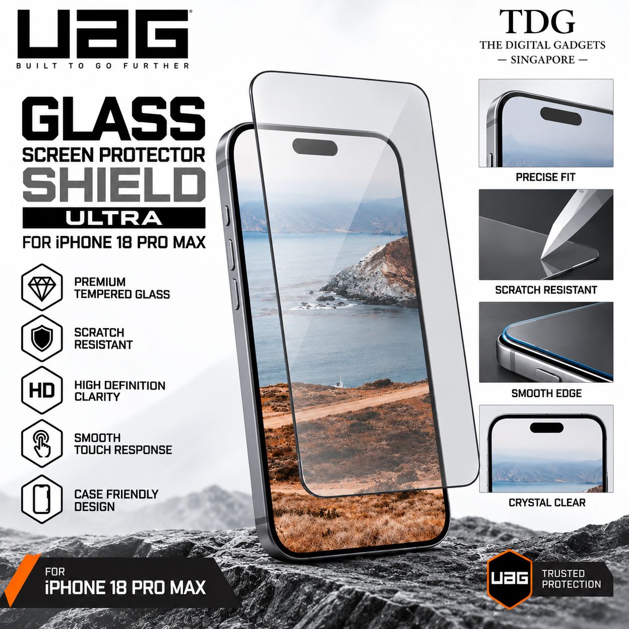 UAG Glass Screen Protector Shield Ultra for iPhone 18 Pro Max