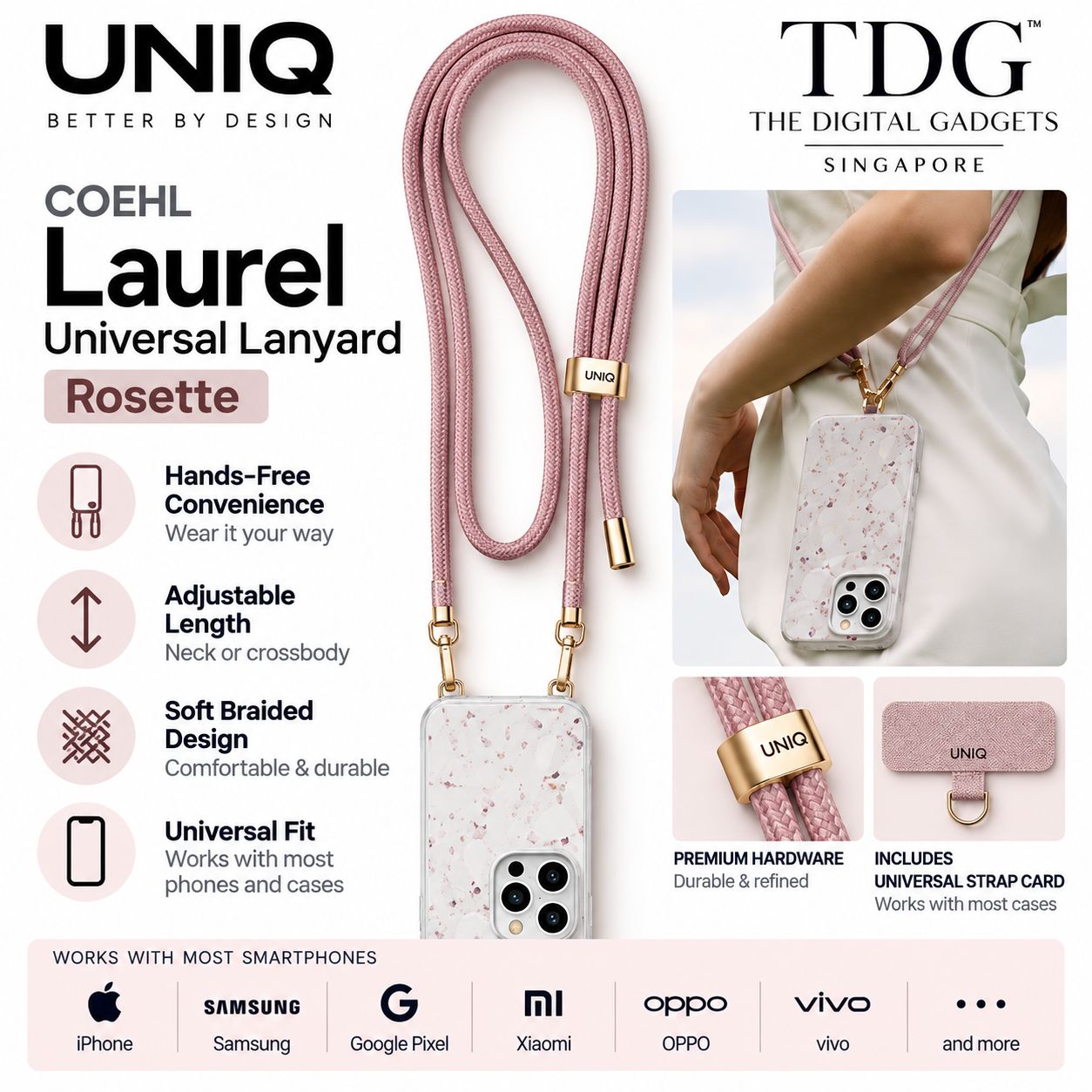 UNIQ COEHL Laurel Universal Lanyard – Rosette