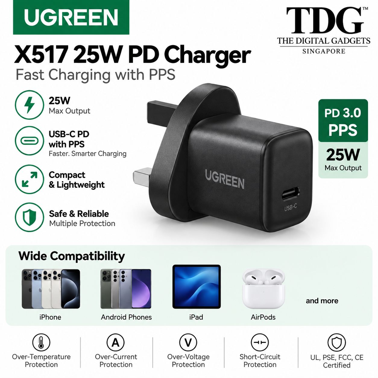UGREEN X517 25W PD Charger with PPS