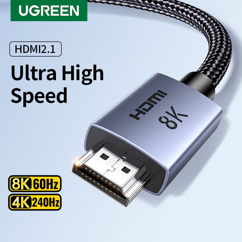 UGREEN HD171 8K 60Hz HDMI2.1 48Gbps Braided Cable, 1M Black