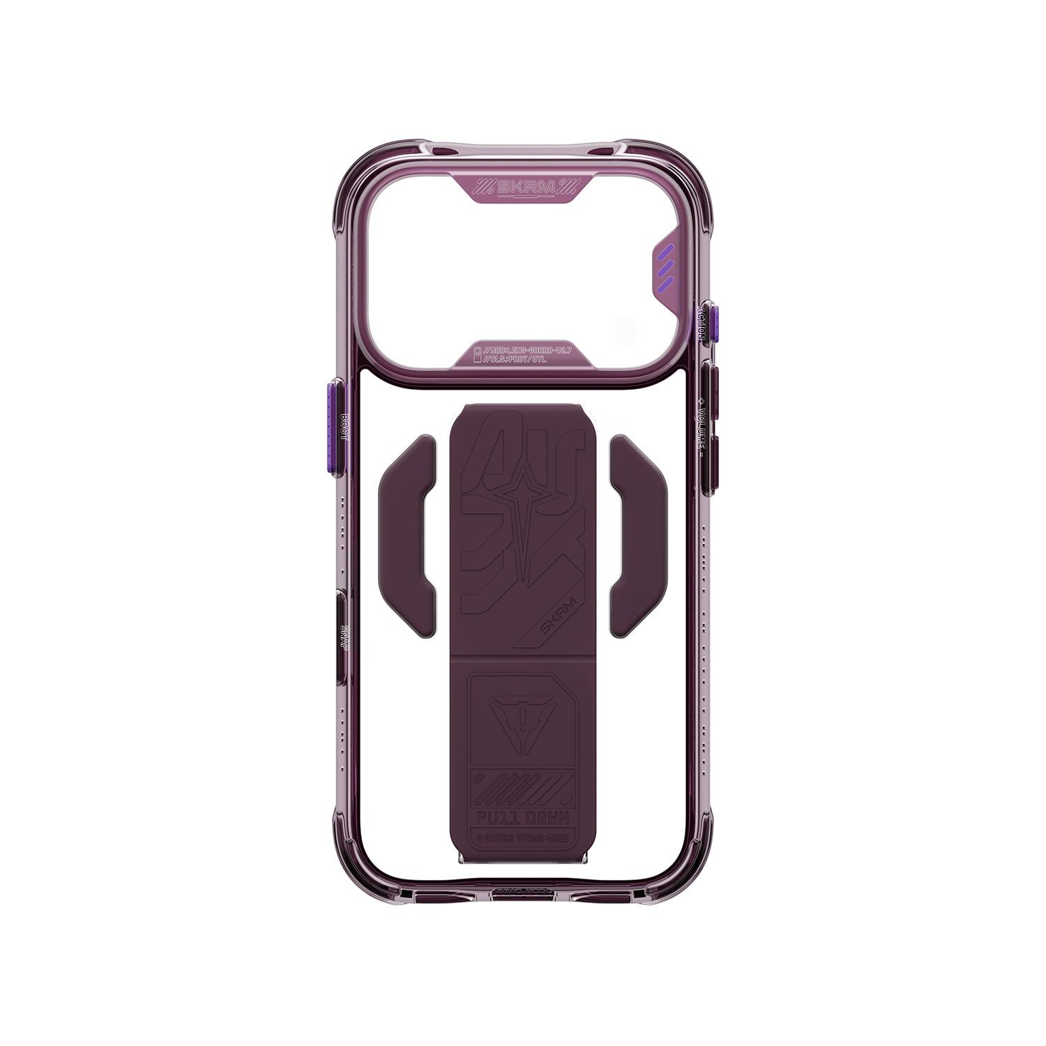 Skinarma Helio CE iPhone 18 Phone Case Mag-Charge Grip Stand, Colour: burgundy, Model: iPhone 18 Pro