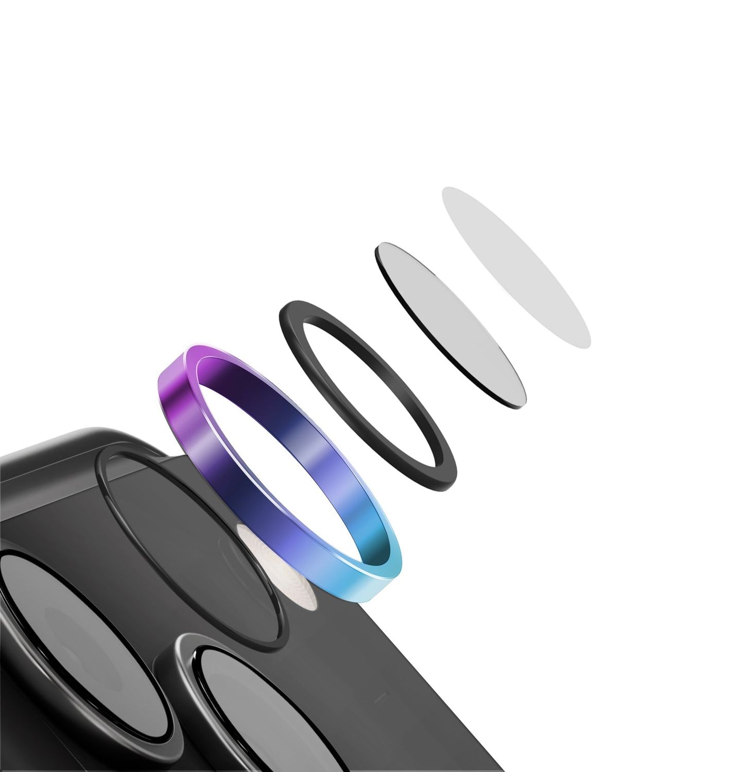 UNIQ Optix AluGuard DX2™ Fusion Glass Camera Lens Protector for iPhone 18 Pro / Pro Max