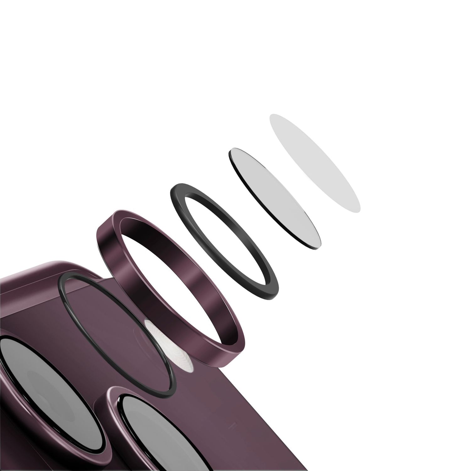 UNIQ Optix AluGuard DX2™ Fusion Glass Camera Lens Protector for iPhone 18 Pro / Pro Max