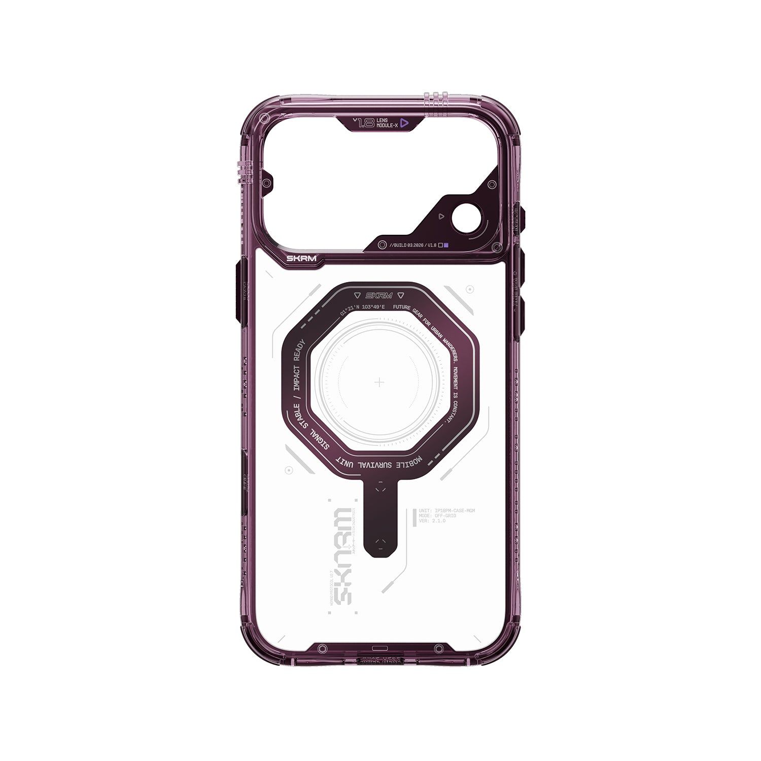 Skinarma Magma iPhone 18 Phone Case Mag-Charge, Colour: burgundy, Model: iPhone 18 Pro