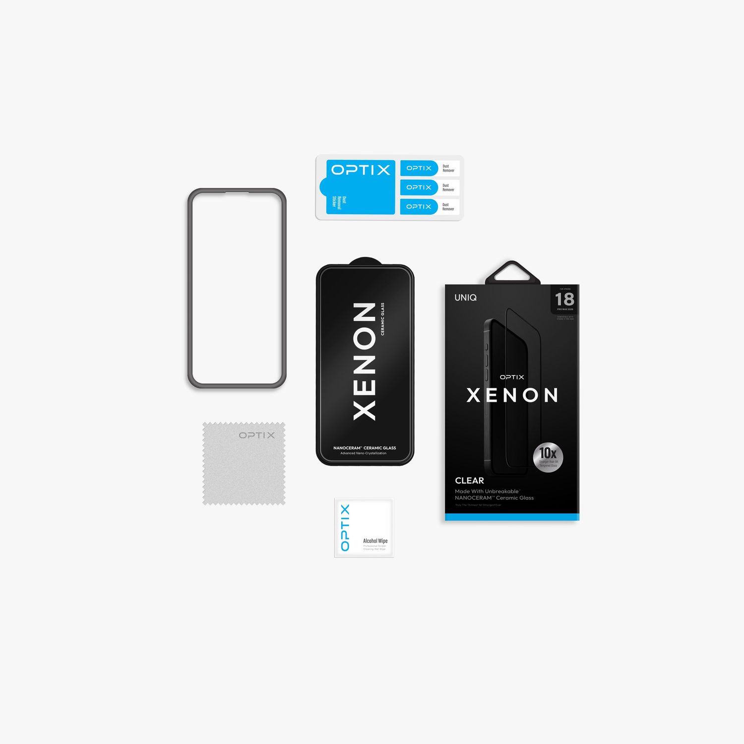 Uniq Optix Xenon iPhone 18 DX2™ Fusion Glass Screen Protector