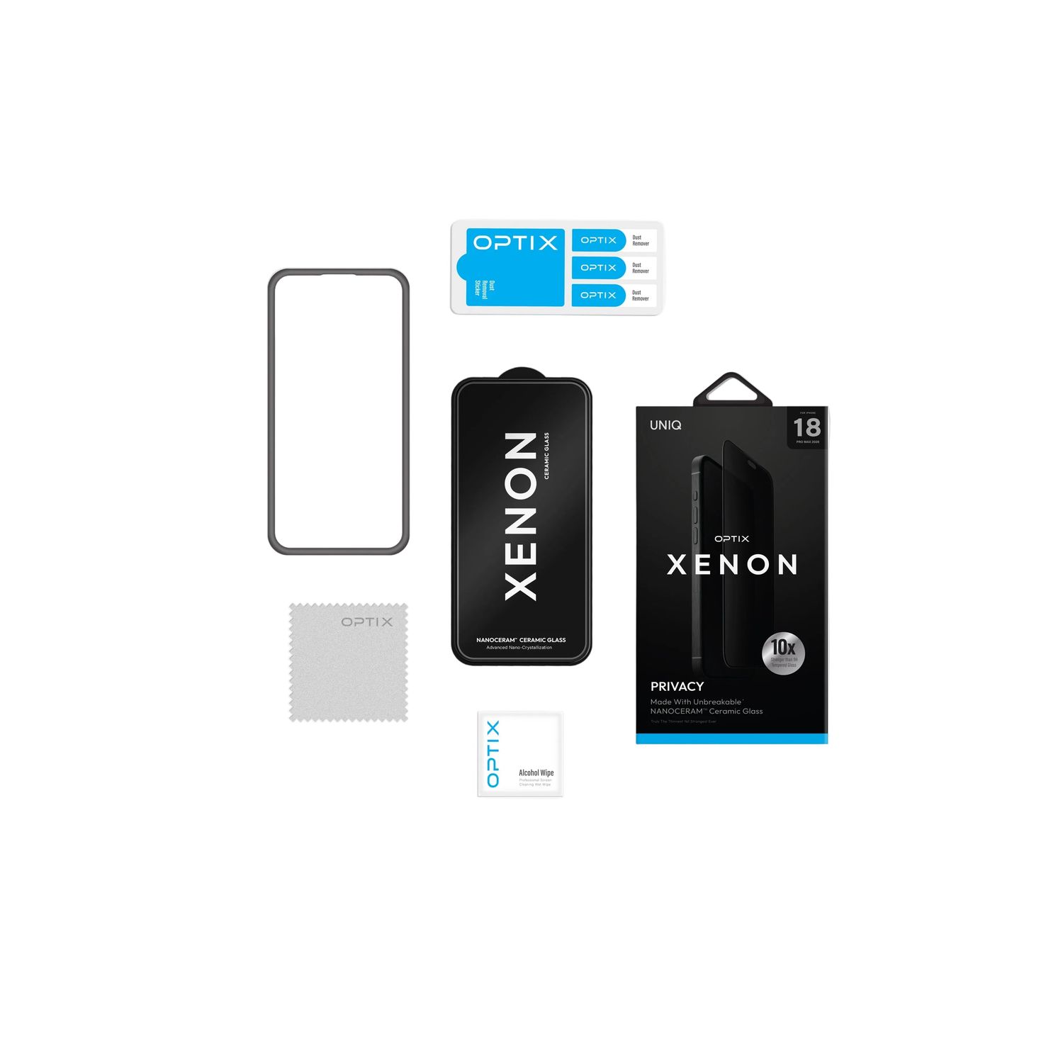 Uniq Optix Xenon iPhone 18 DX2™ Fusion Glass Screen Protector