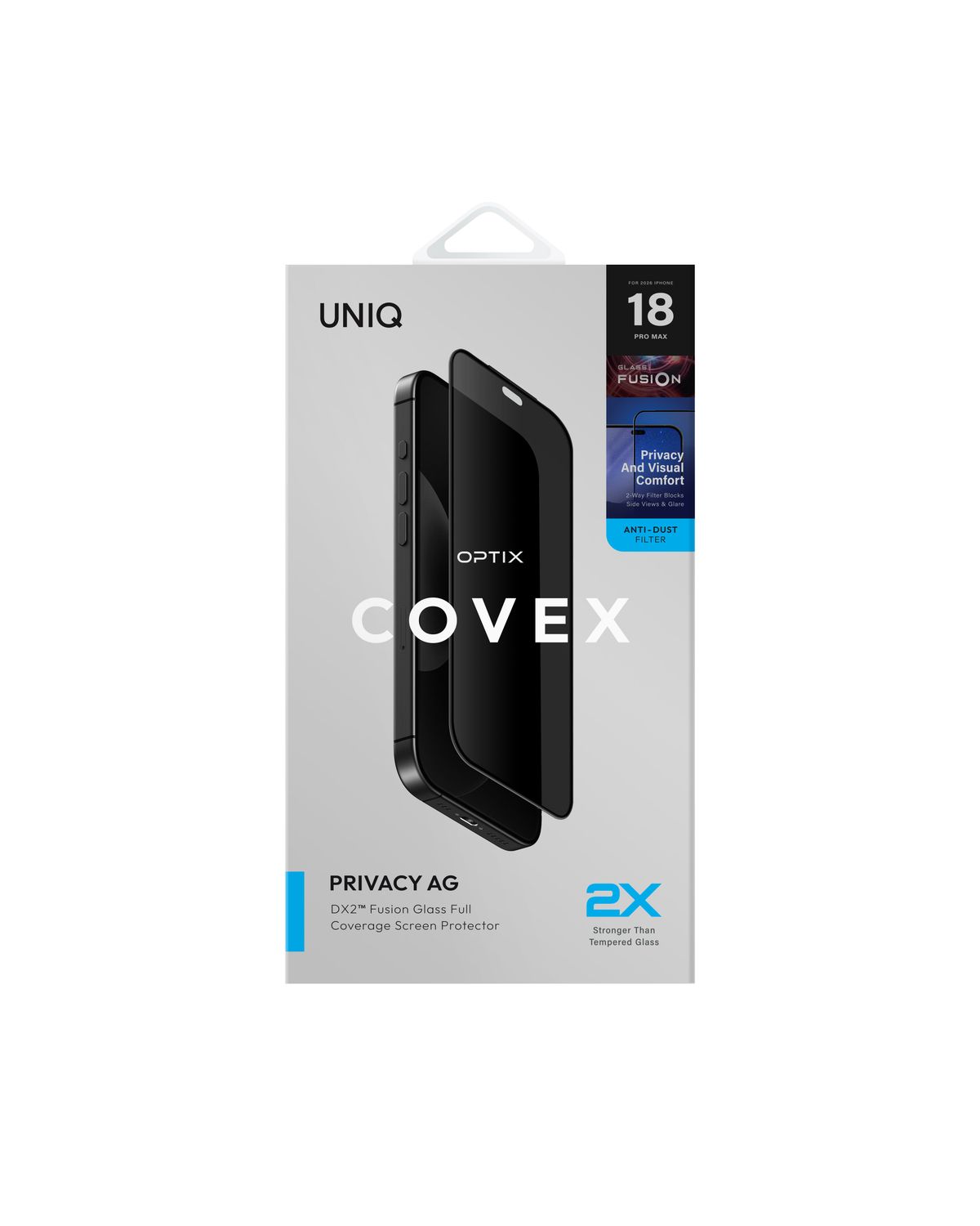 Uniq Optix Covex iPhone 18 DX2™ Fusion Glass Screen Protector