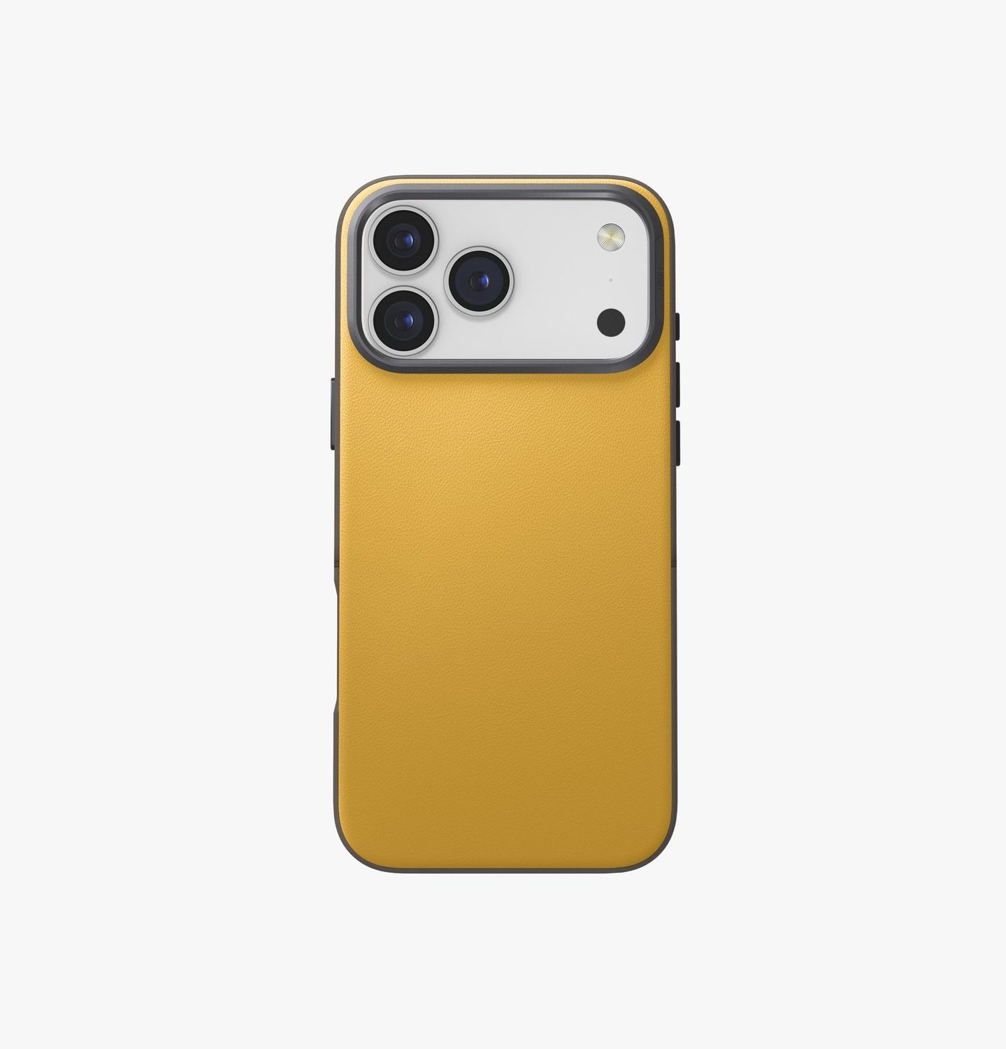 Uniq Lyden DS Premium Leatherette iPhone 17 Phone Case MagClick - Canary Yellow/Grey / iPhone 17 Pro