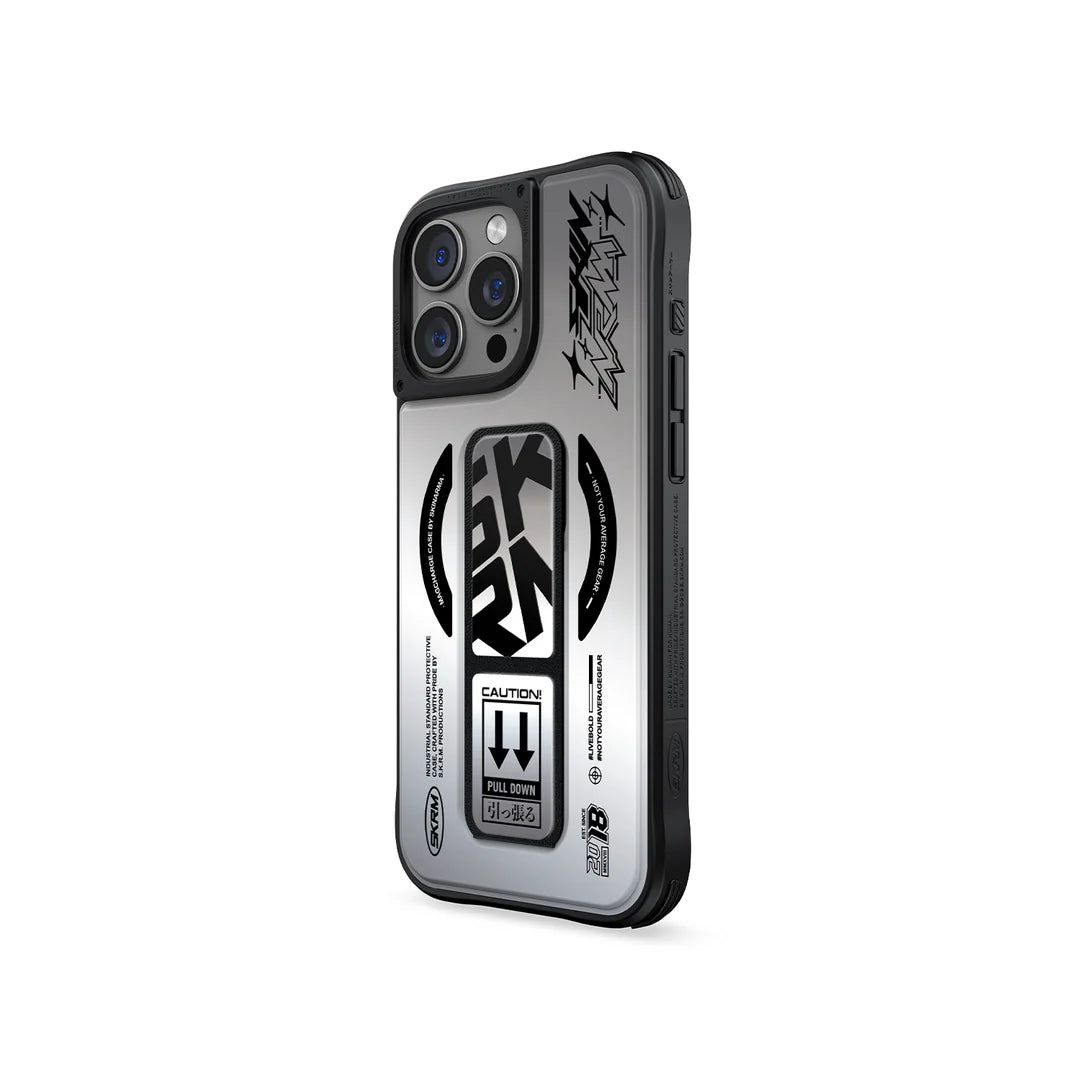 Skinarma iPhone 16 Pro Kira Kobai Mag-Charge Back Case - Chrome