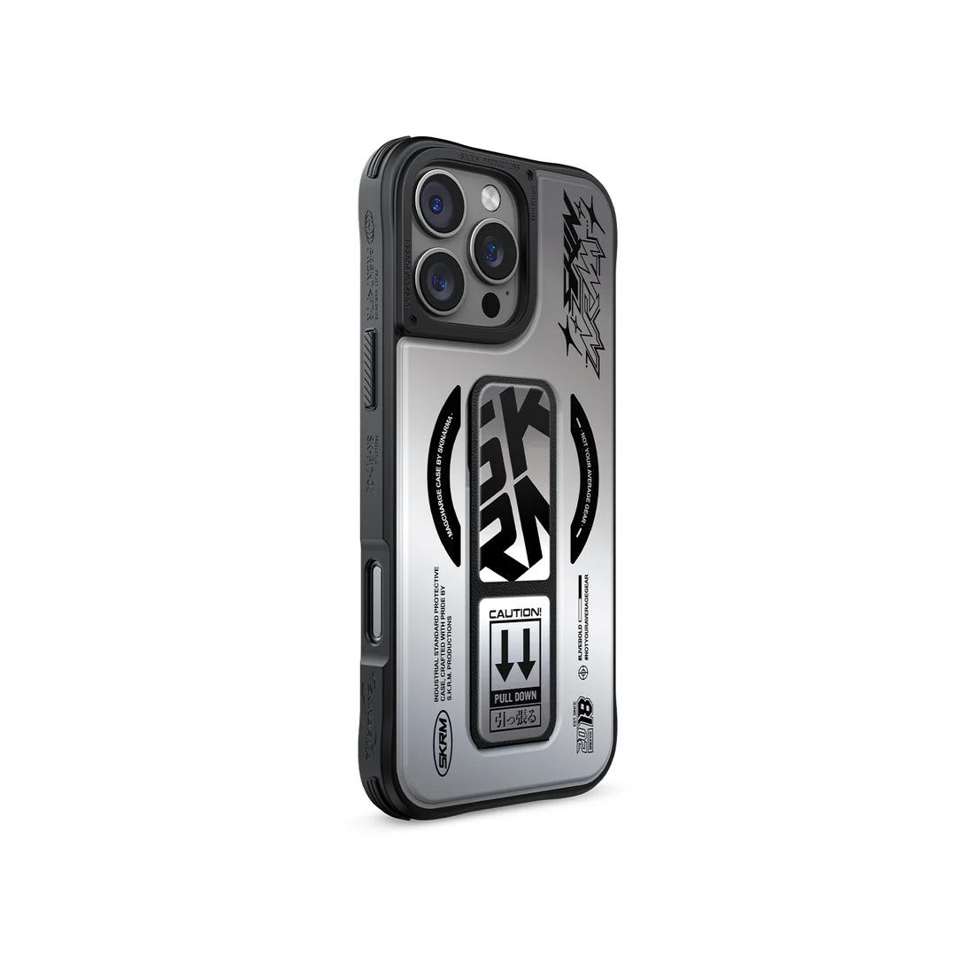 Skinarma iPhone 16 Pro Kira Kobai Mag-Charge Back Case - Chrome