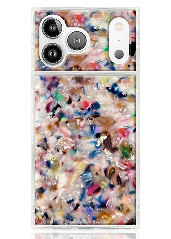 Flaunt iPhone 17 Pro Max SQUARE MagSafe Case - Rainbow Confetti