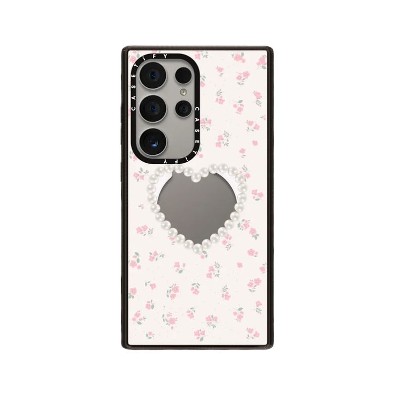 CASETiFY Magsafe Impact Case for S25 Ultra - Pearly Heart Clear Black