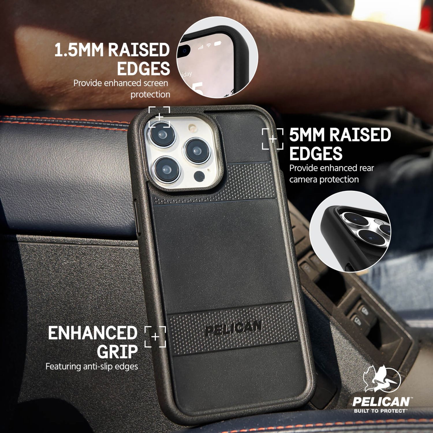 Pelican iPhone 15 Pro / 15 Pro Max Protector MagSafe Case - Black