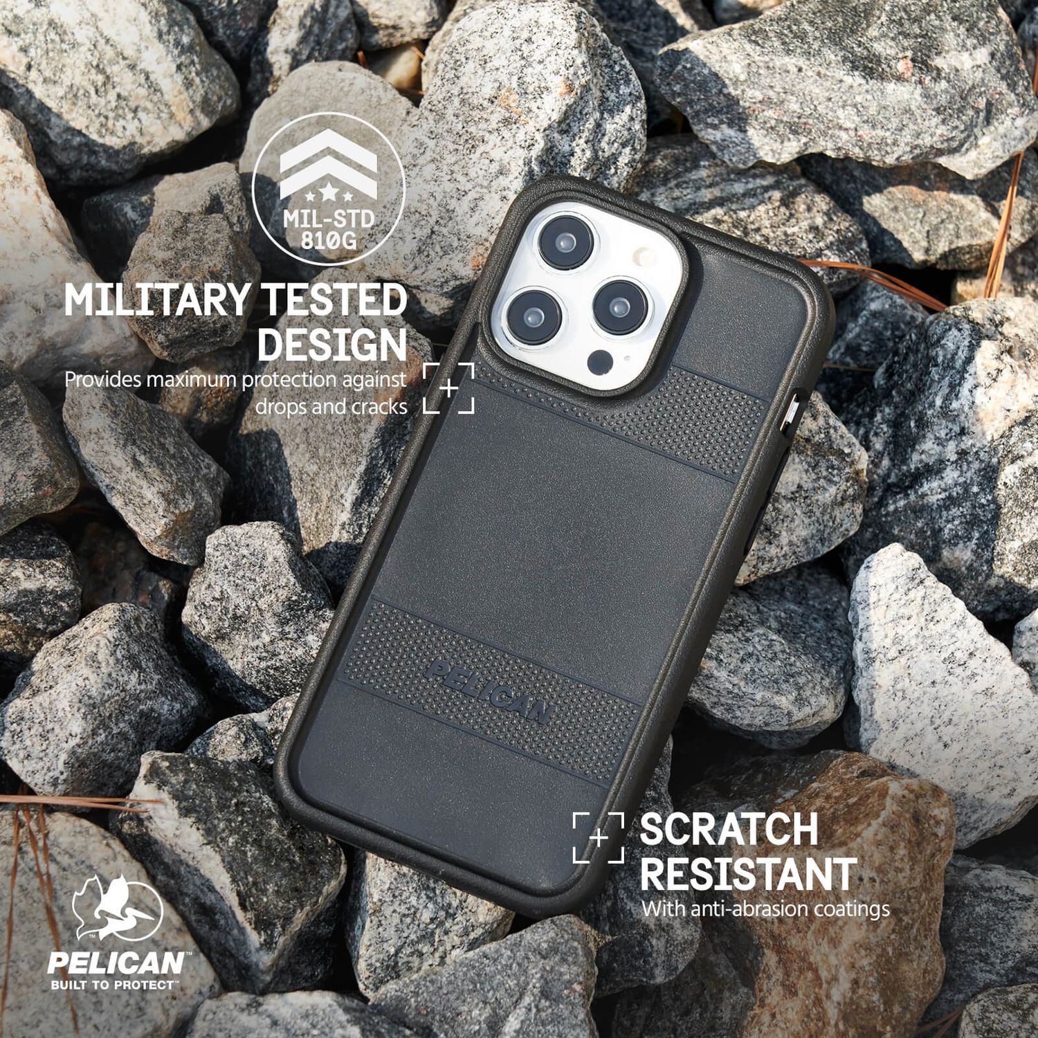 Pelican iPhone 15 Pro / 15 Pro Max Protector MagSafe Case - Black