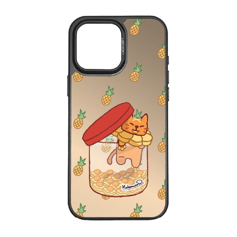 CaseDept. iPhone 16 Pro Max Mirror Case - Black Nekomaru Pineapple Tarts iPhone 16 Pro Max