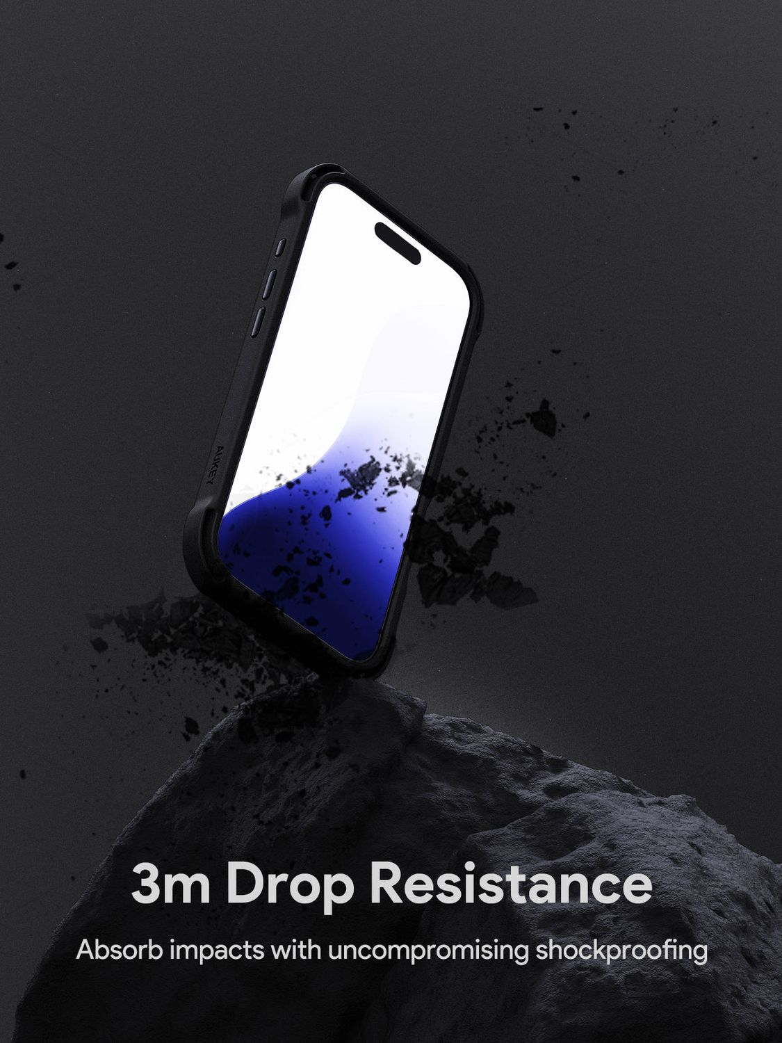 AUKEY PC-TM22 ClearView Elite Magnetic Hardshell Phone Case with Kickstand for iPhone 16 / 16 Plus /