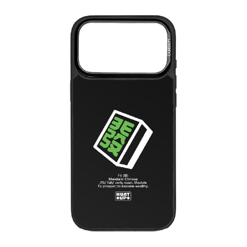 CaseDept. iPhone 17 Pro | 17 Pro Max Mirror Case - Black Huat Up Mahjong Tile Fa iPhone 17 Pro