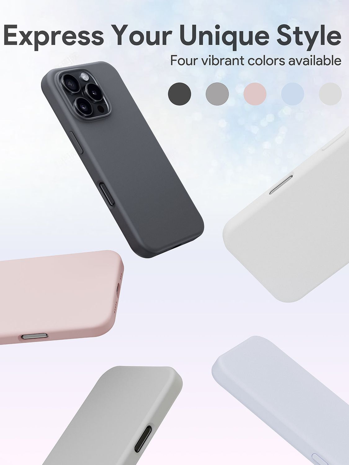 AUKEY PC-GJ20 LiquidFlex Magnetic Liquid Silicone Phone Case for iPhone 16 / 16 Plus / 16 Pro / 16 P