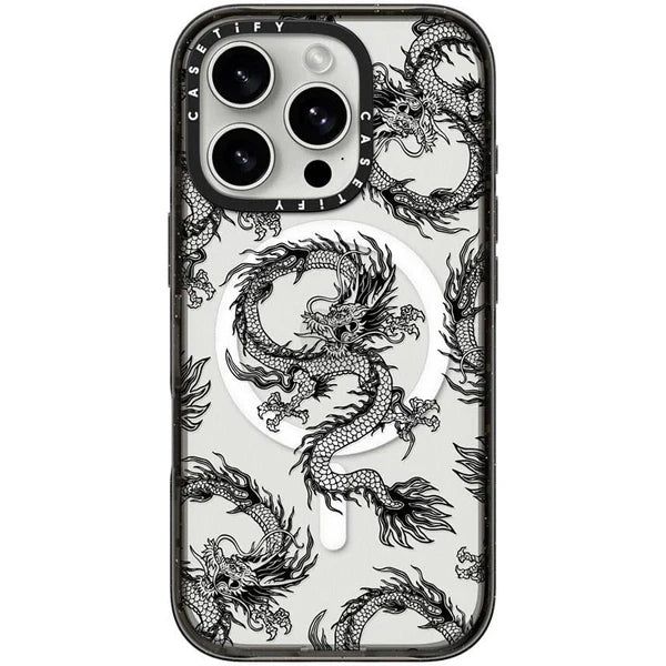 CASETiFY Magsafe Impact Ring Stand Case for iPhone 16 Pro - Dragon My Design #945