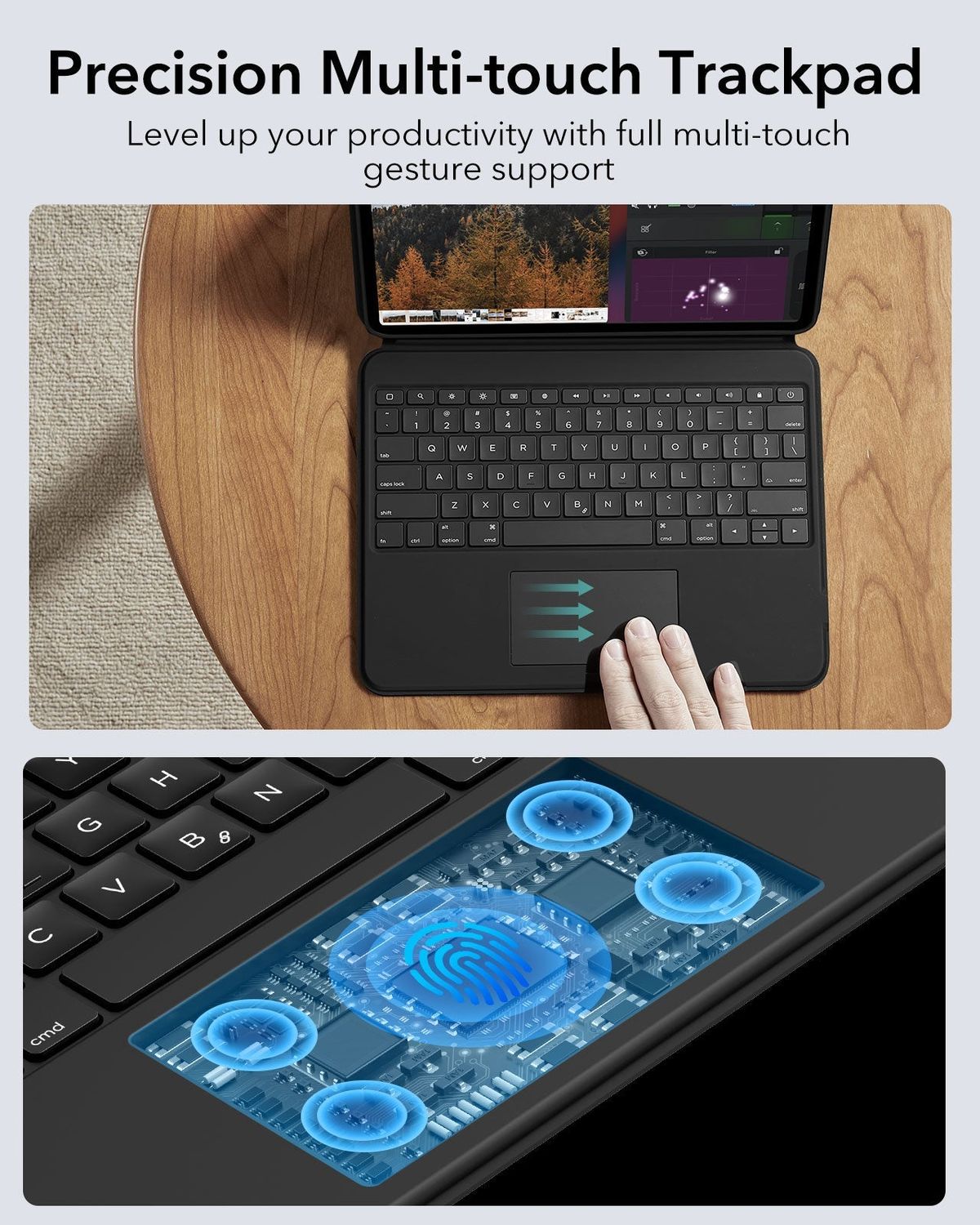 ESR iPad Pro 11" (2024/2025) Ascend Keyboard Case
