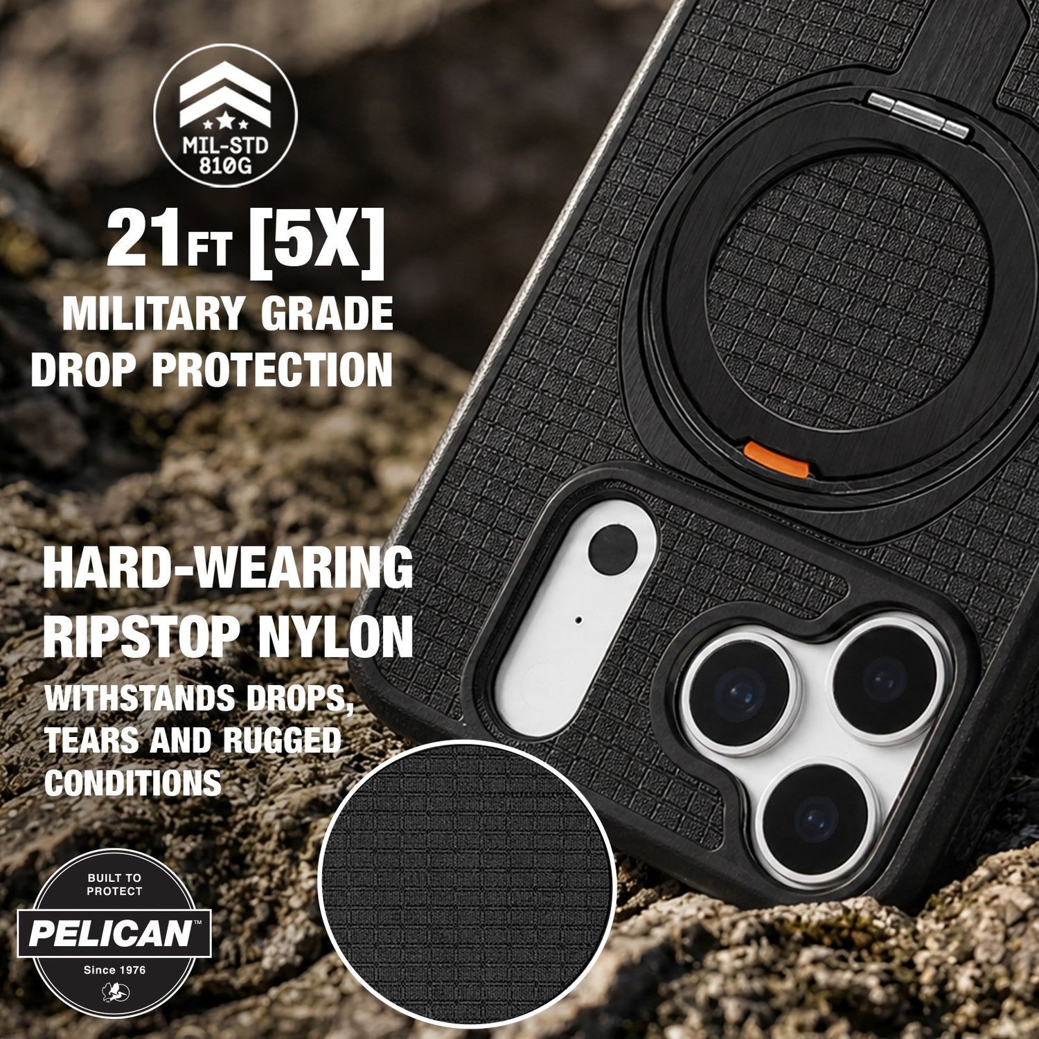 Pelican iPhone 18 /17 Pro / Pro Max Vault MagSafe Case with 360° Metal Kickstand