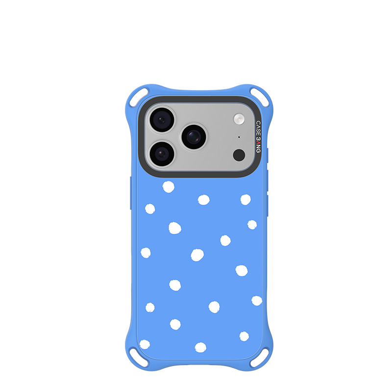 CASEBANG QuadGuard ImagiSnap Snap-On Base Case for iPhone 18 / 17 / 16 Series - Polka Dots | Base C…