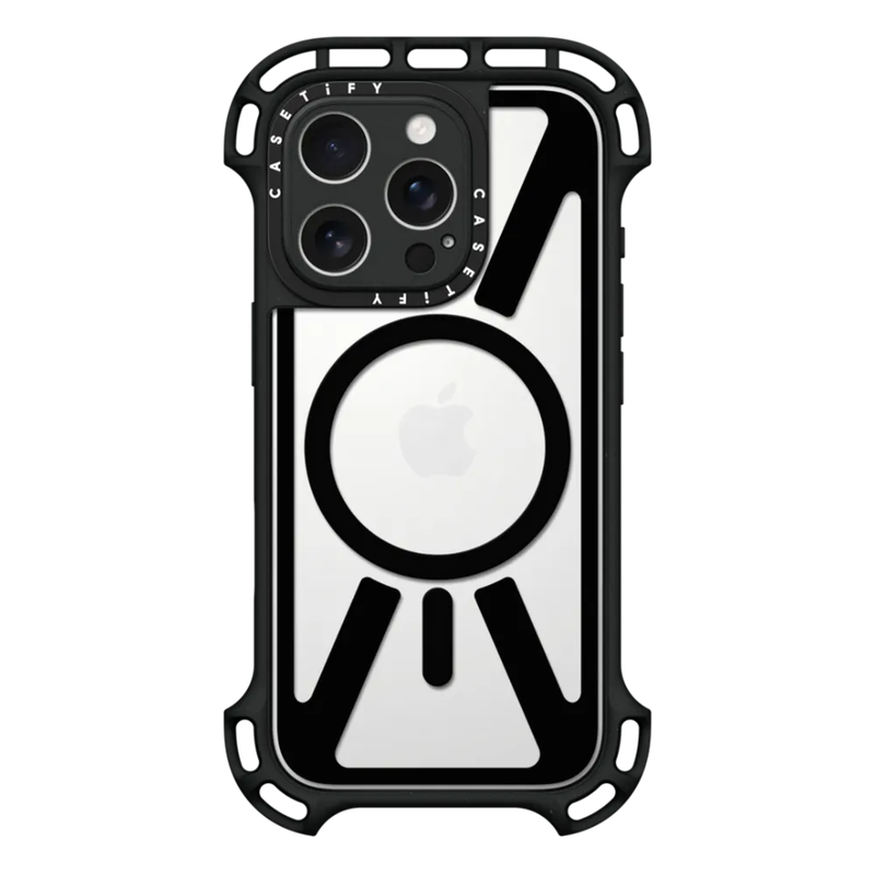 CASETiFY Magsafe Ultra Bounce Case for iPhone 16 Pro - Clear Black