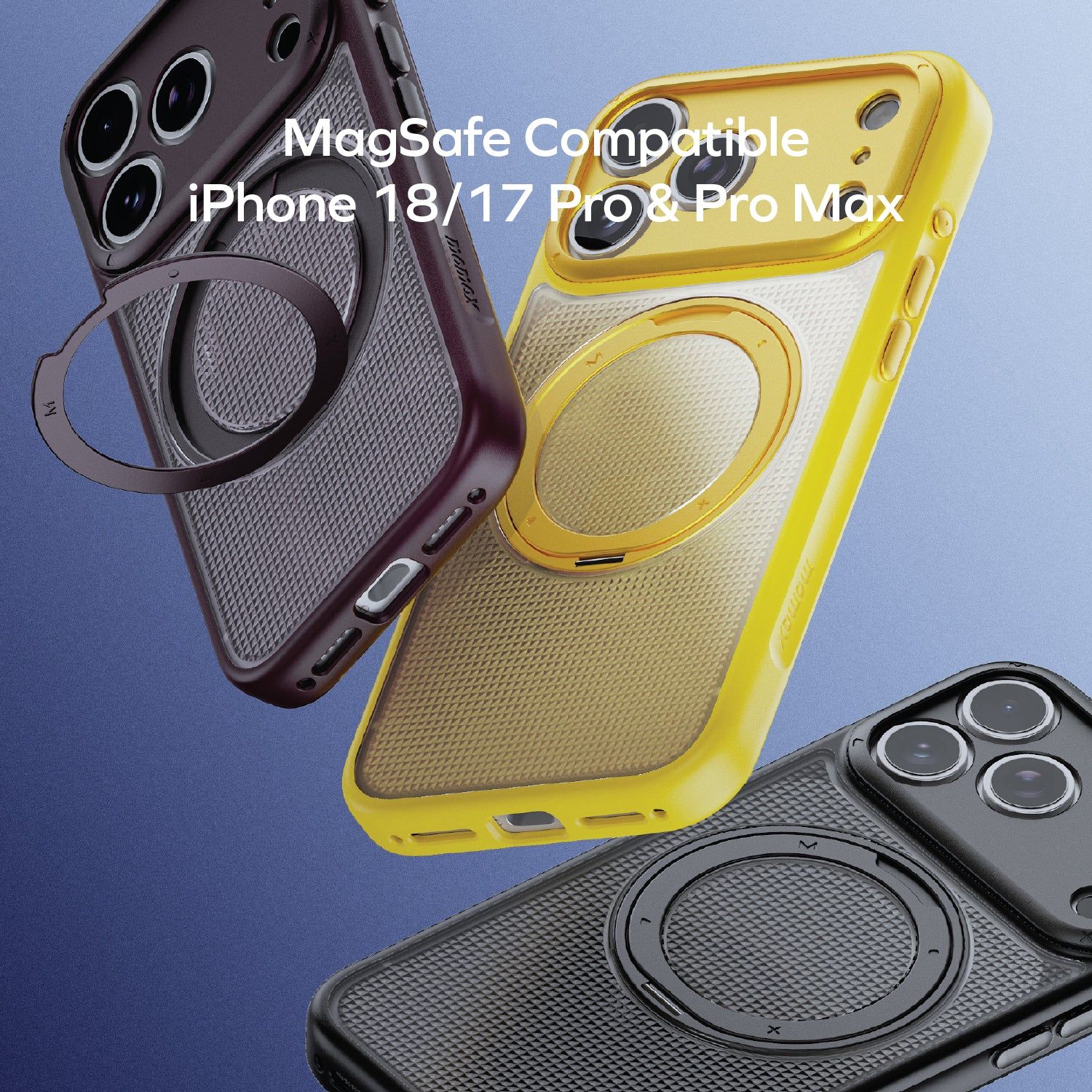 Momax MFAP26 iPhone 18 / 17 Pro Max / Pro - SOMA Crystal Magnetic 360° Roller Protective Case
