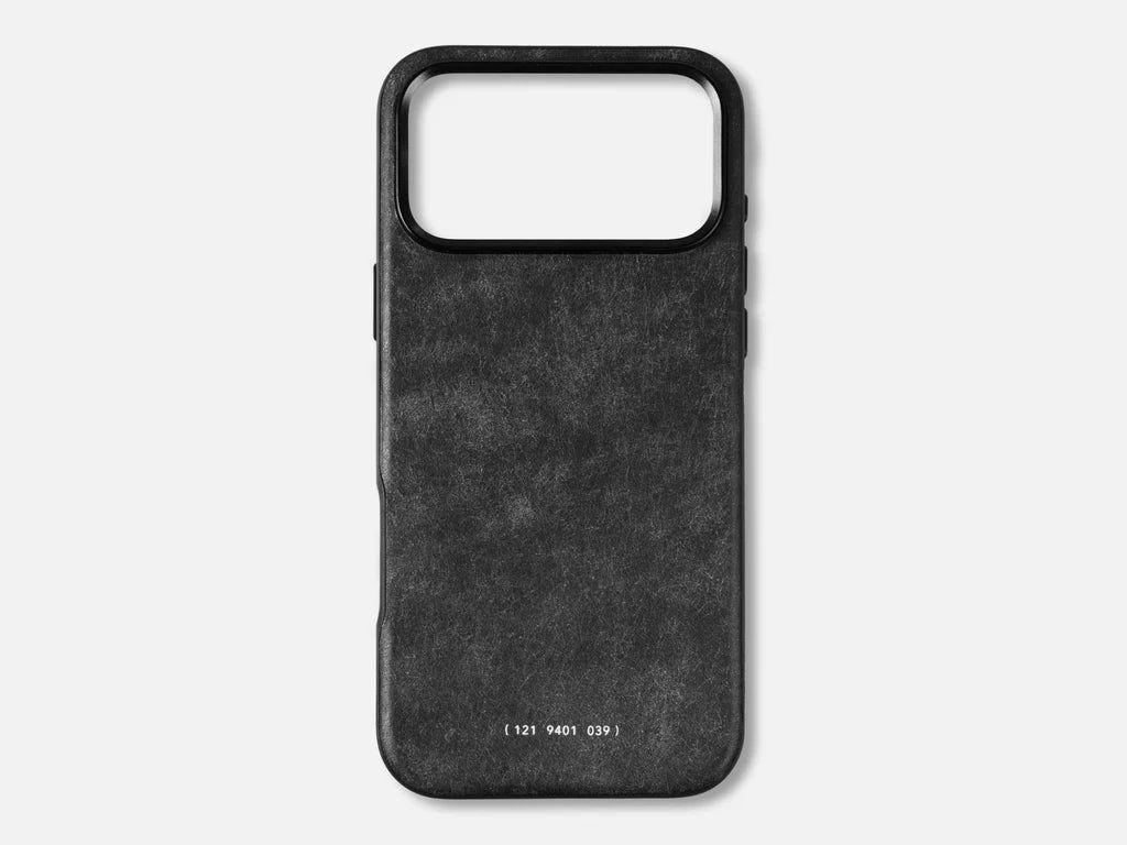 Grams(28) 121 MagSafe Leather Snowflake Case for iPhone 17 Pro Max Black