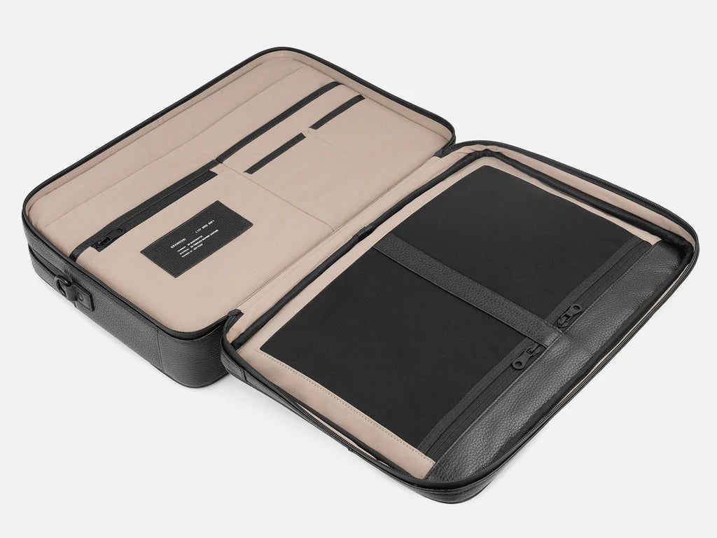 Grams(28) 177 Dual Briefcase - Pebbled Black