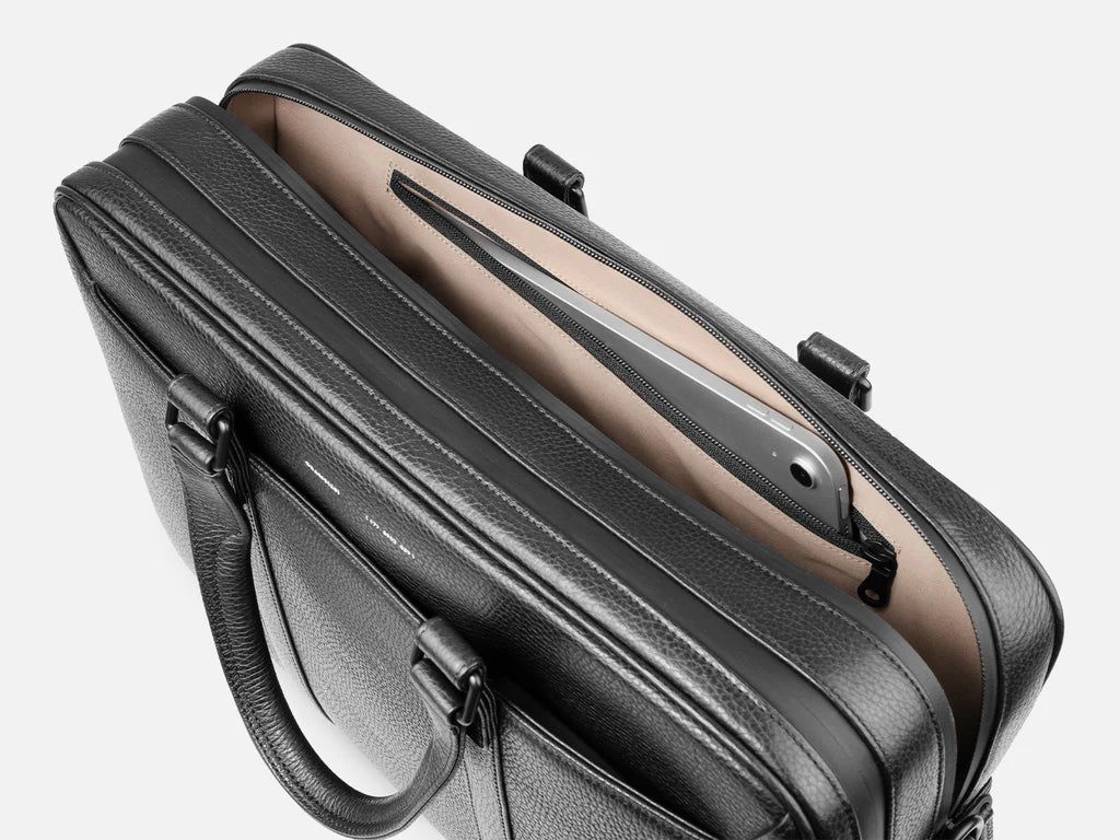 Grams(28) 177 Dual Briefcase - Pebbled Black