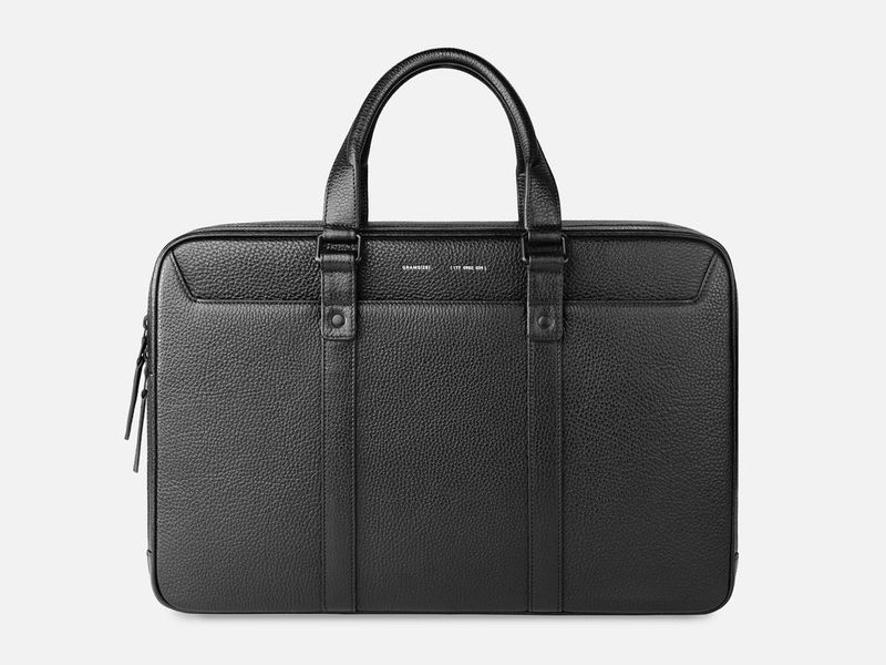 Grams(28) 177 Dual Briefcase - Pebbled Black