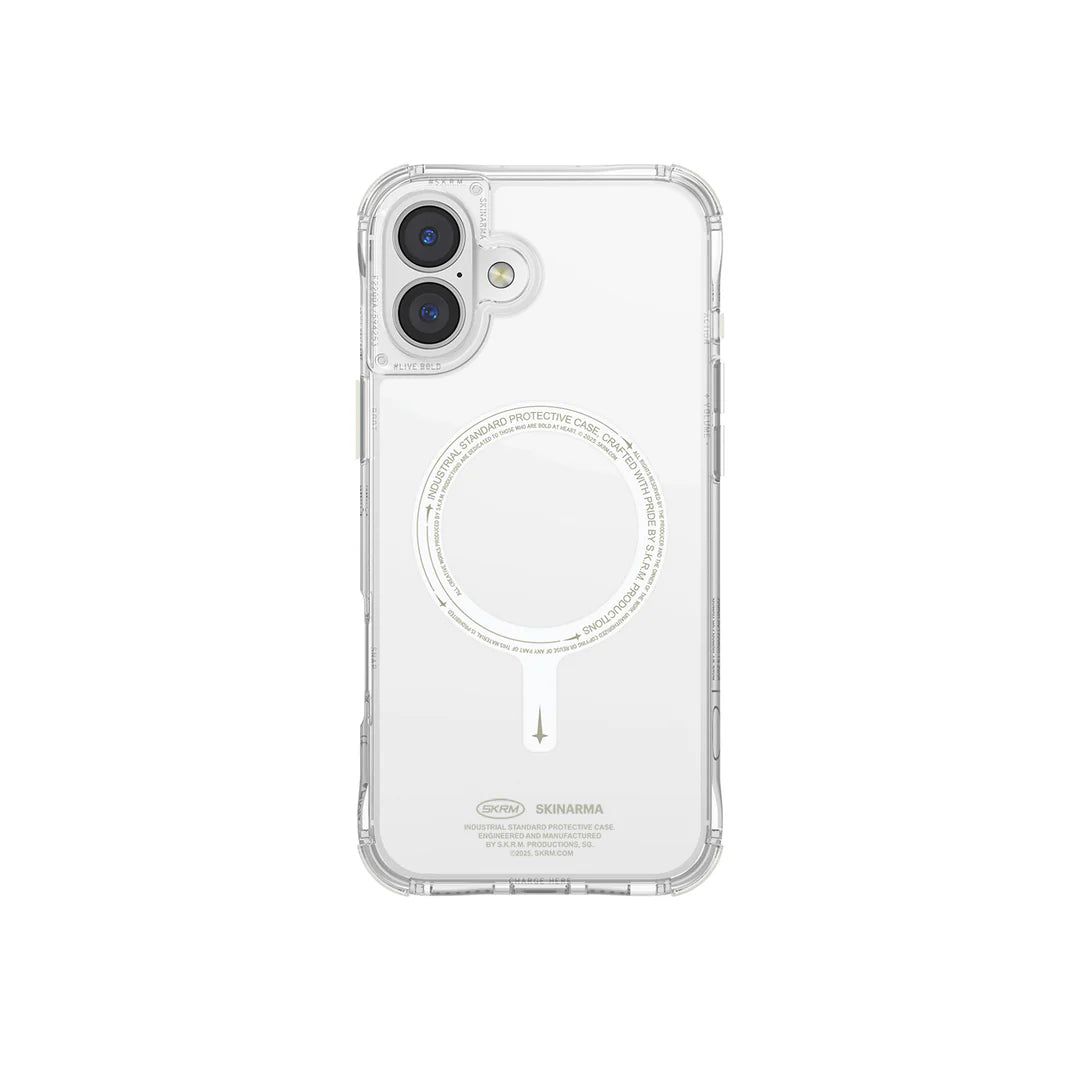Skinarma iPhone 16 Saido NiteGlow Mag-Charge Back Case - Lime Green