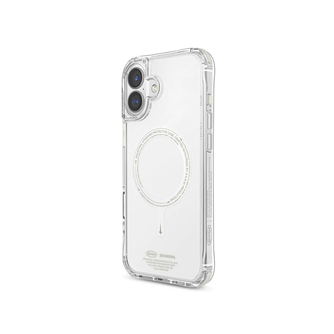Skinarma iPhone 16 Saido NiteGlow Mag-Charge Back Case - Lime Green