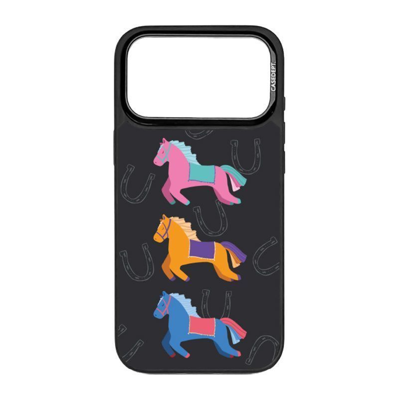 CaseDept. iPhone 17 Pro | 17 Pro Max Matte Mirror Case - Whimsical Horses iPhone 17 Pro