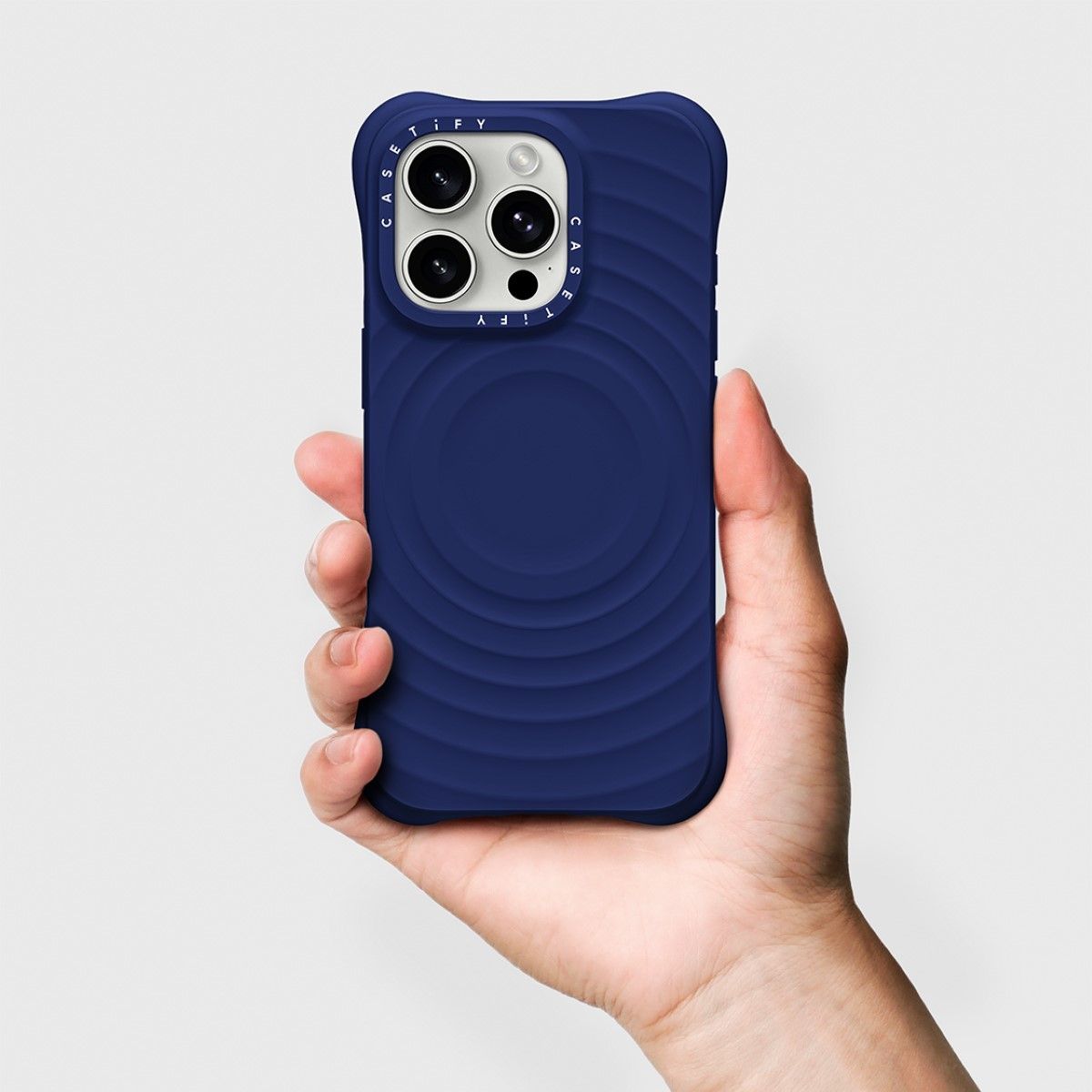 CASETiFY Magsafe The Ripple Case for iPhone 16 Pro - Navy Blue