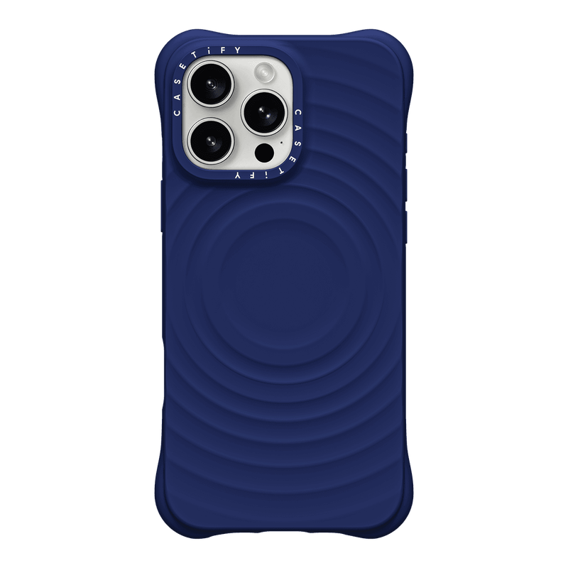 CASETiFY Magsafe The Ripple Case for iPhone 16 Pro - Navy Blue