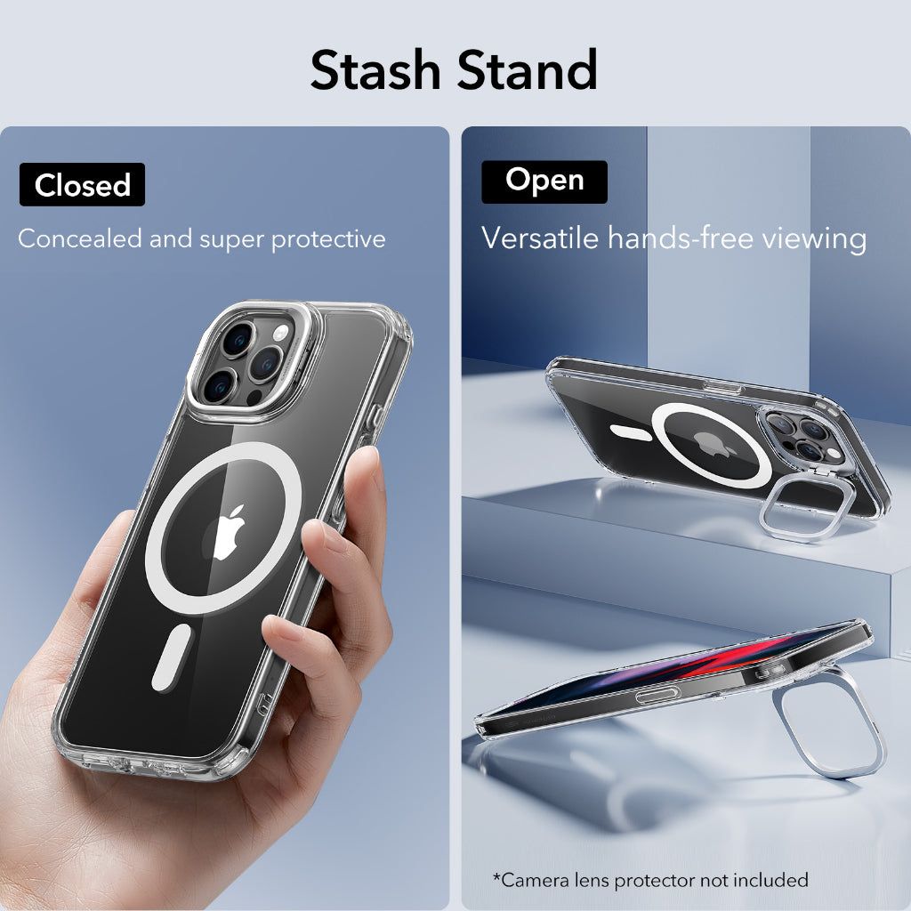 ESR iPhone 16 Series Classic Hybrid MagSafe Case with Stash Stand (HaloLock)