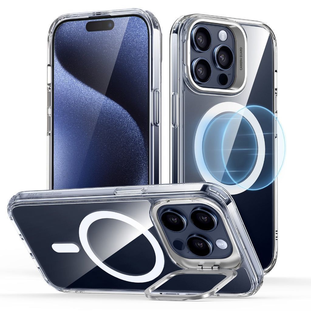 ESR iPhone 16 Series Classic Hybrid MagSafe Case with Stash Stand (HaloLock) Clear / iPhone 16