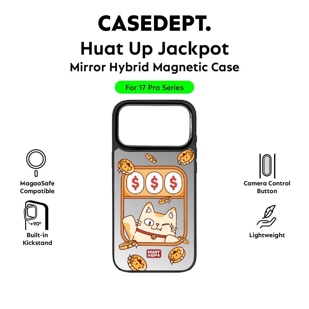 CaseDept. iPhone 17 Pro | 17 Pro Max Mirror Case - Black Huat Up Jackpot