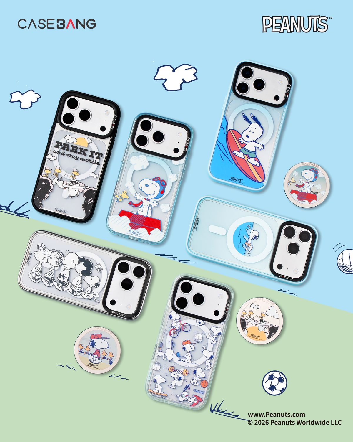 CASEBANG Snoppy Series - iPhone 17-15 Series | Snap-On Cover Only