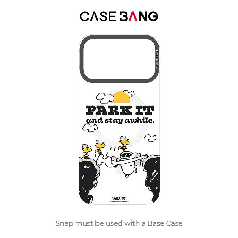 CASEBANG Snoppy Series - iPhone 17-15 Series | Snap-On Cover Only Park Day / iPhone 17 Pro Max