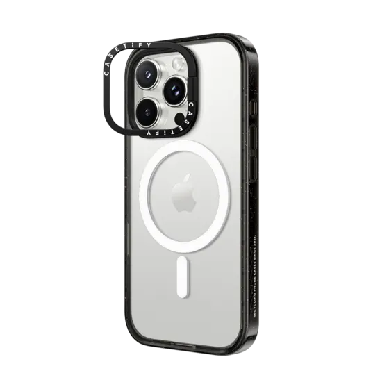 CASETiFY Magsafe Impact Ring Stand Case for iPhone 16 - Dragon My Design #945 Clear Black