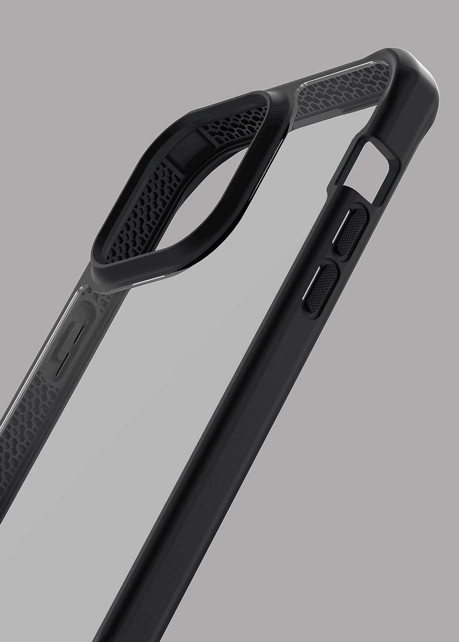 ITSKINS Hybrid R Solid for iPhone 14 / 14 Pro / 14 Plus - Black and Transparent iPhone 14