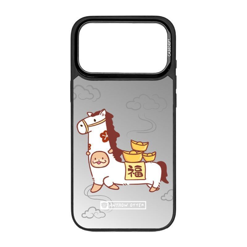CaseDept. iPhone 17 Pro | 17 Pro Max Matte Mirror Case - Anyhow Otter Lucky Horse iPhone 17 Pro