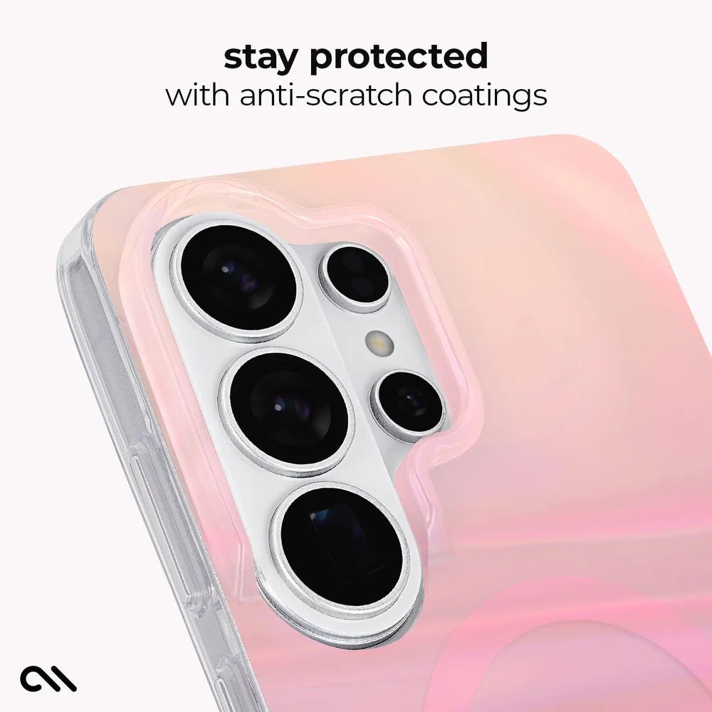 Case-Mate Samsung Galaxy S26 Series - Peach Bubble Magnetic Case (Iridescent)