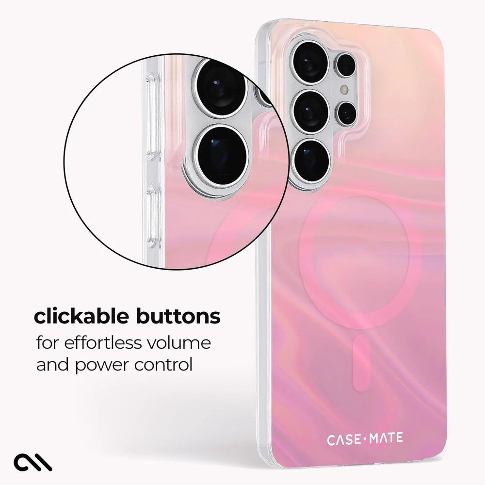 Case-Mate Samsung Galaxy S26 Series - Peach Bubble Magnetic Case (Iridescent)